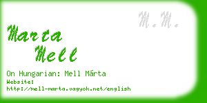 marta mell business card